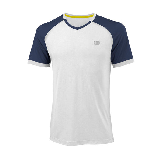 Camiseta Masculina Wilson Tour Slam - Branca/Marinho